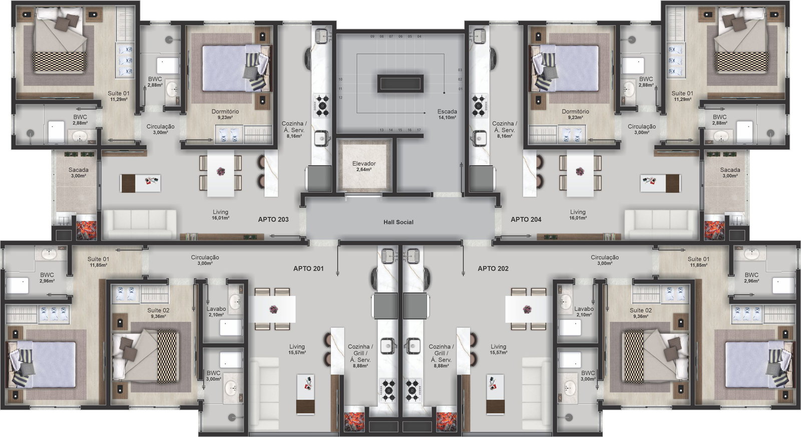 Planta 4 de Marbella Residence