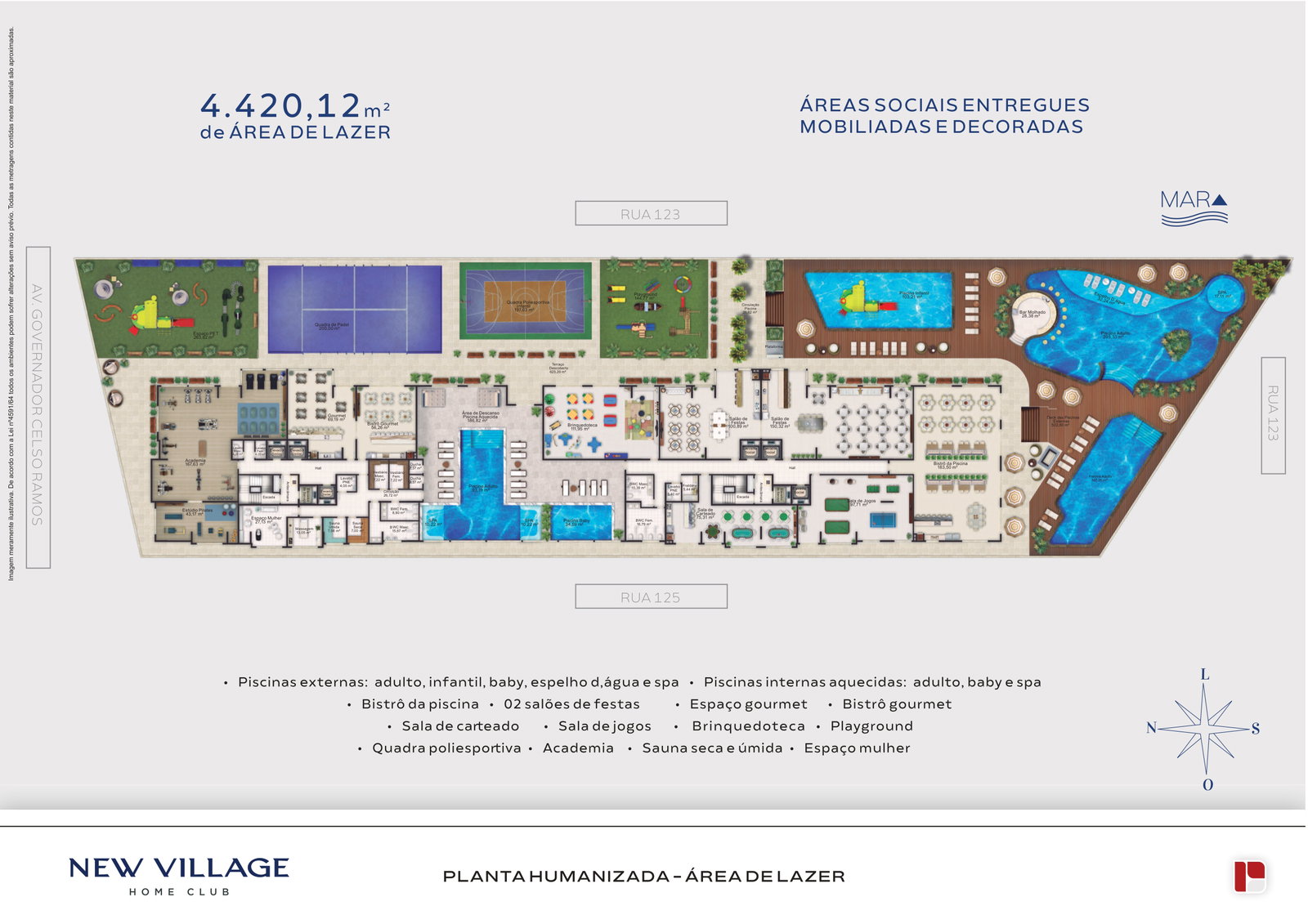 Planta 1 de ⁠⁠New Village Home Club