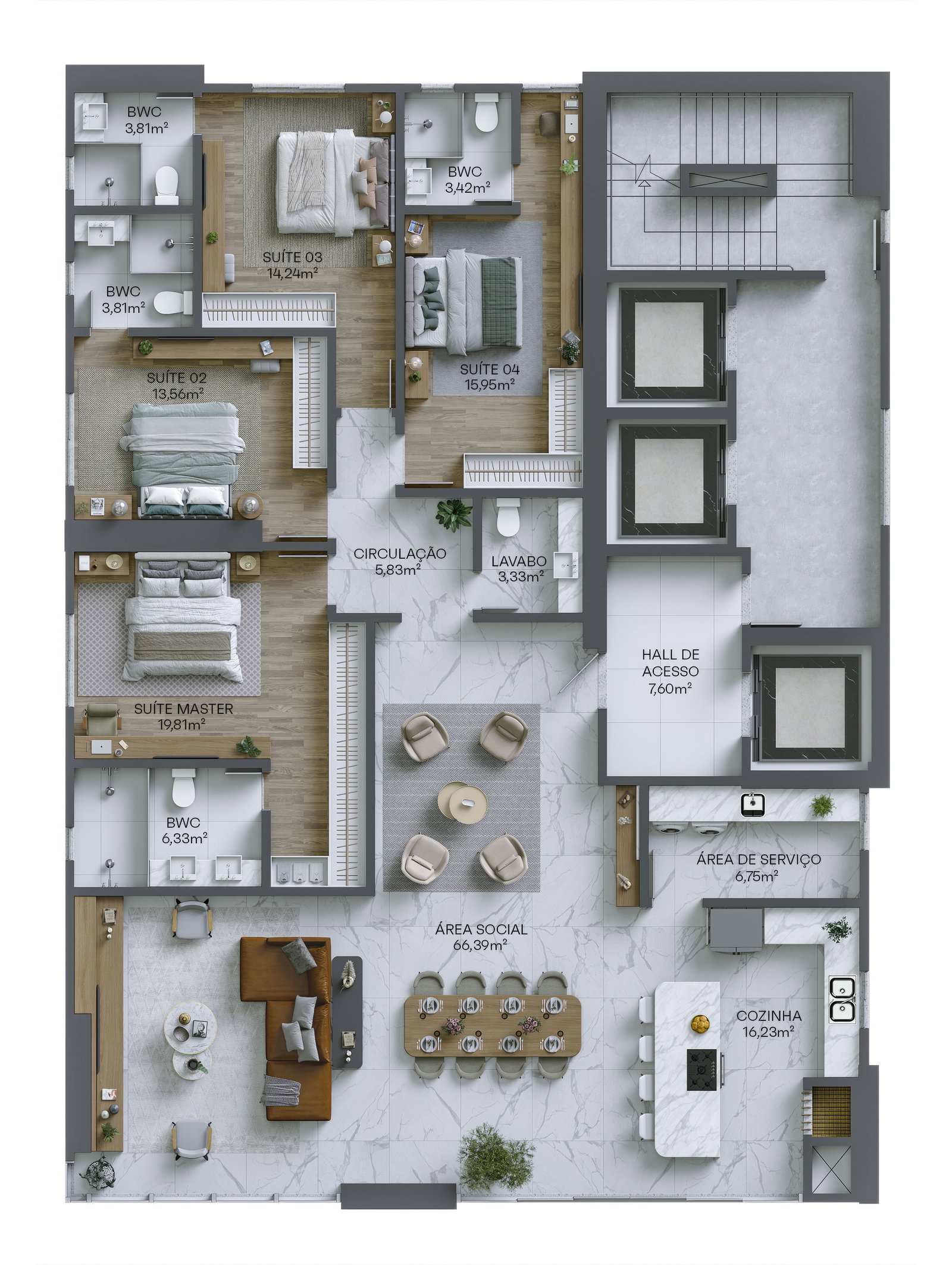Planta 1 de Villa de Capri