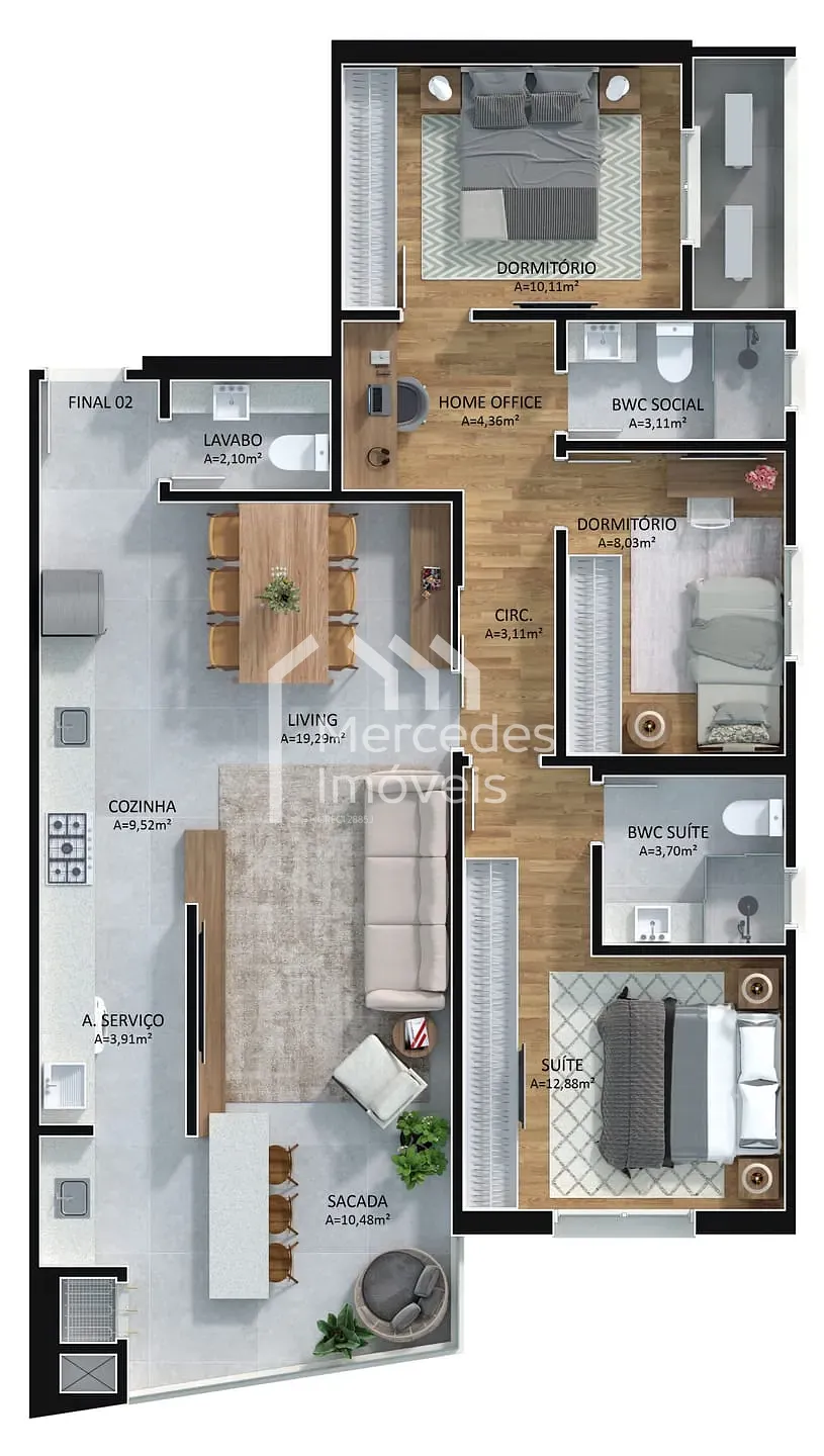 Foto 47 de Apartamento com 1 suíte + 2 dormitórios à venda, Centro, Itajaí, SC