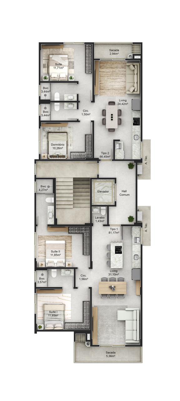 Planta 1 de Residencial Costa de La Luz