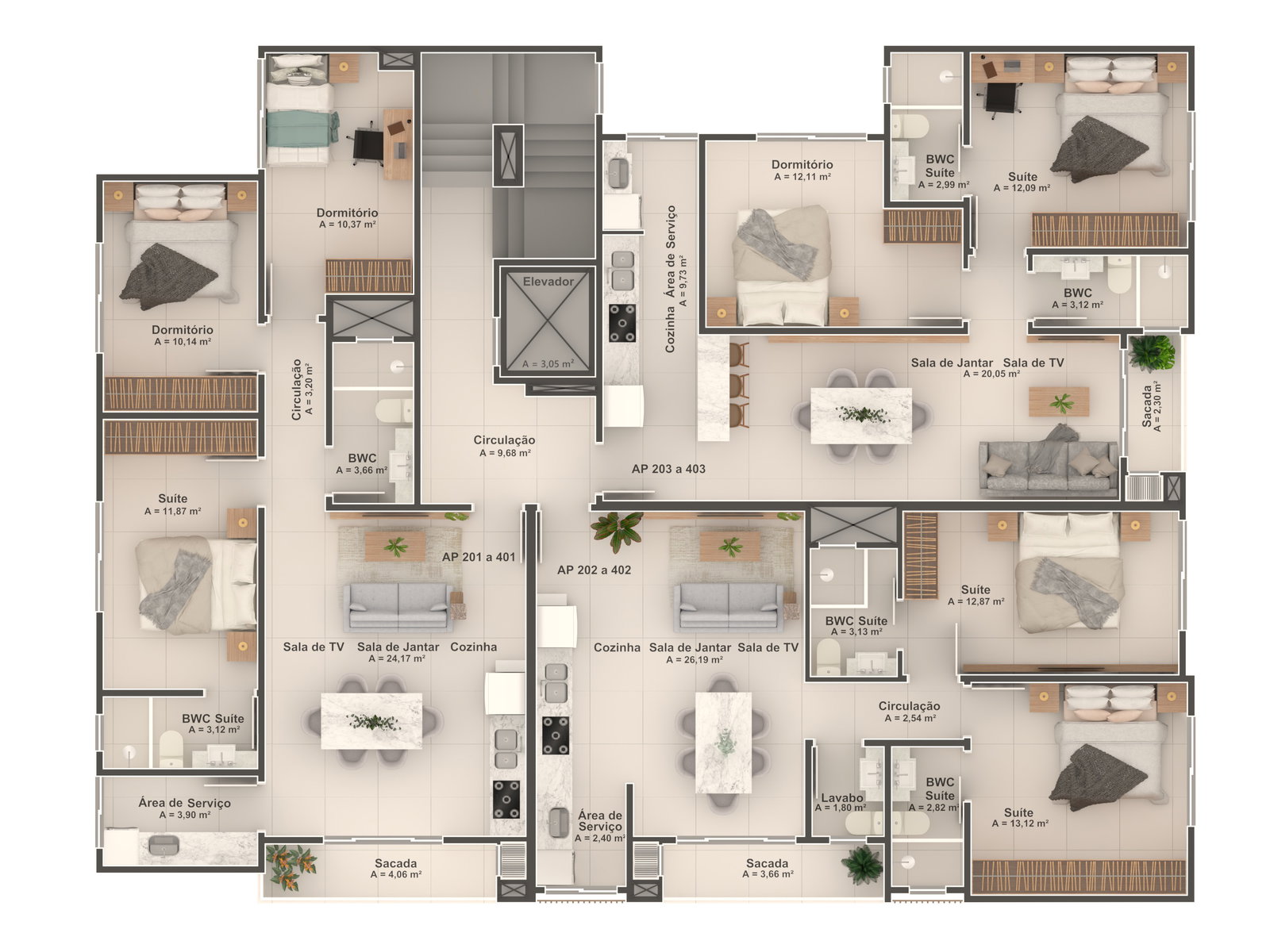 Planta 6 de Residencial Bartolomeu