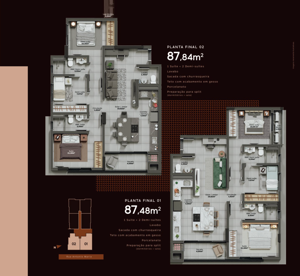 Planta 4 de Antônio Maria Residencial