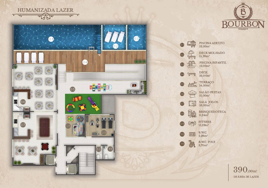 Planta Humanizada Lazer do Bourbon