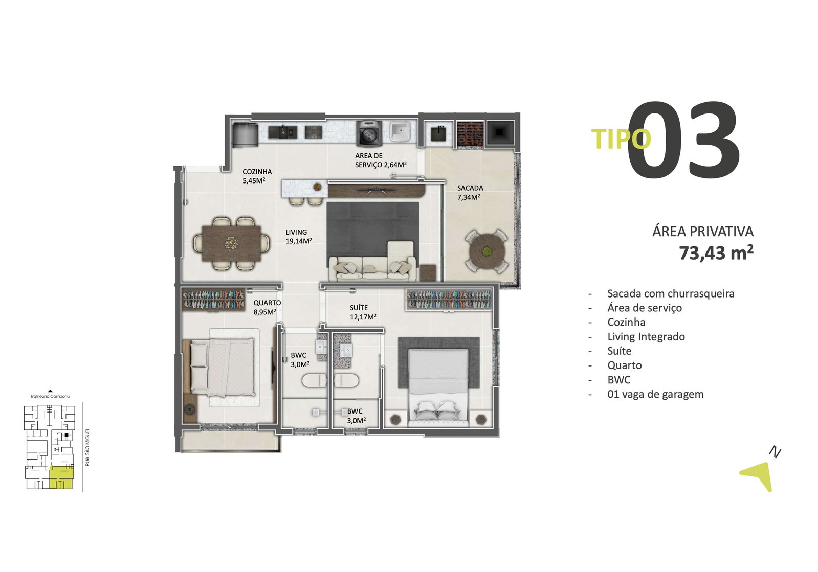 Planta 3 de Residencial Green Tower
