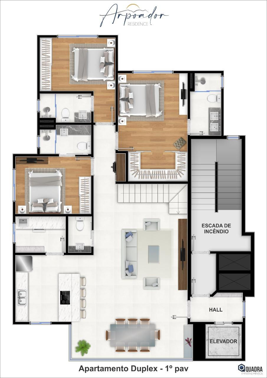 Planta 3 de Arpoador Residence