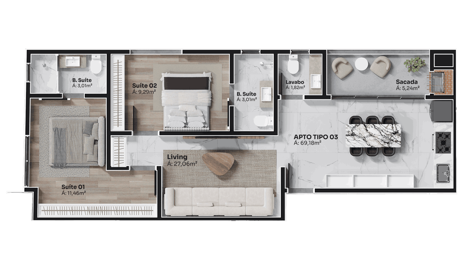 Planta 3 de Zenith Bay