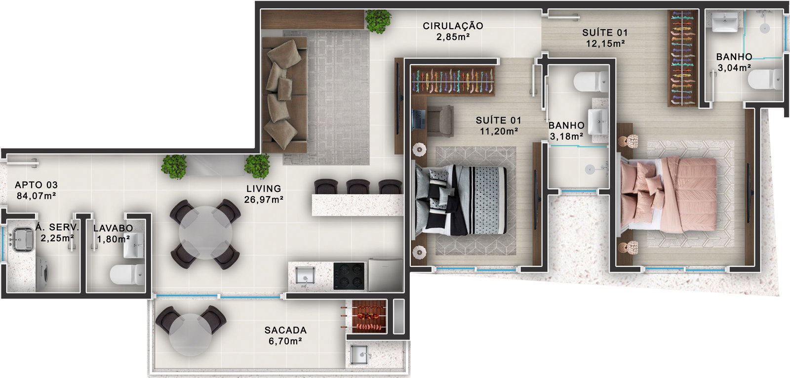 Planta 4 de The Ocean Side Tower