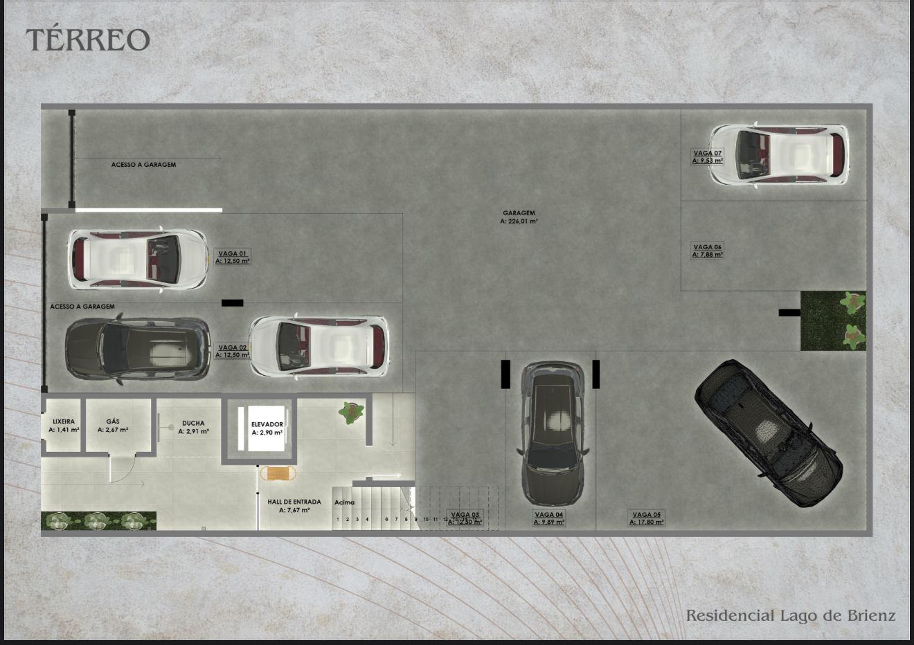 Planta Garagem · Térreo do Lago de Brienz Residencial