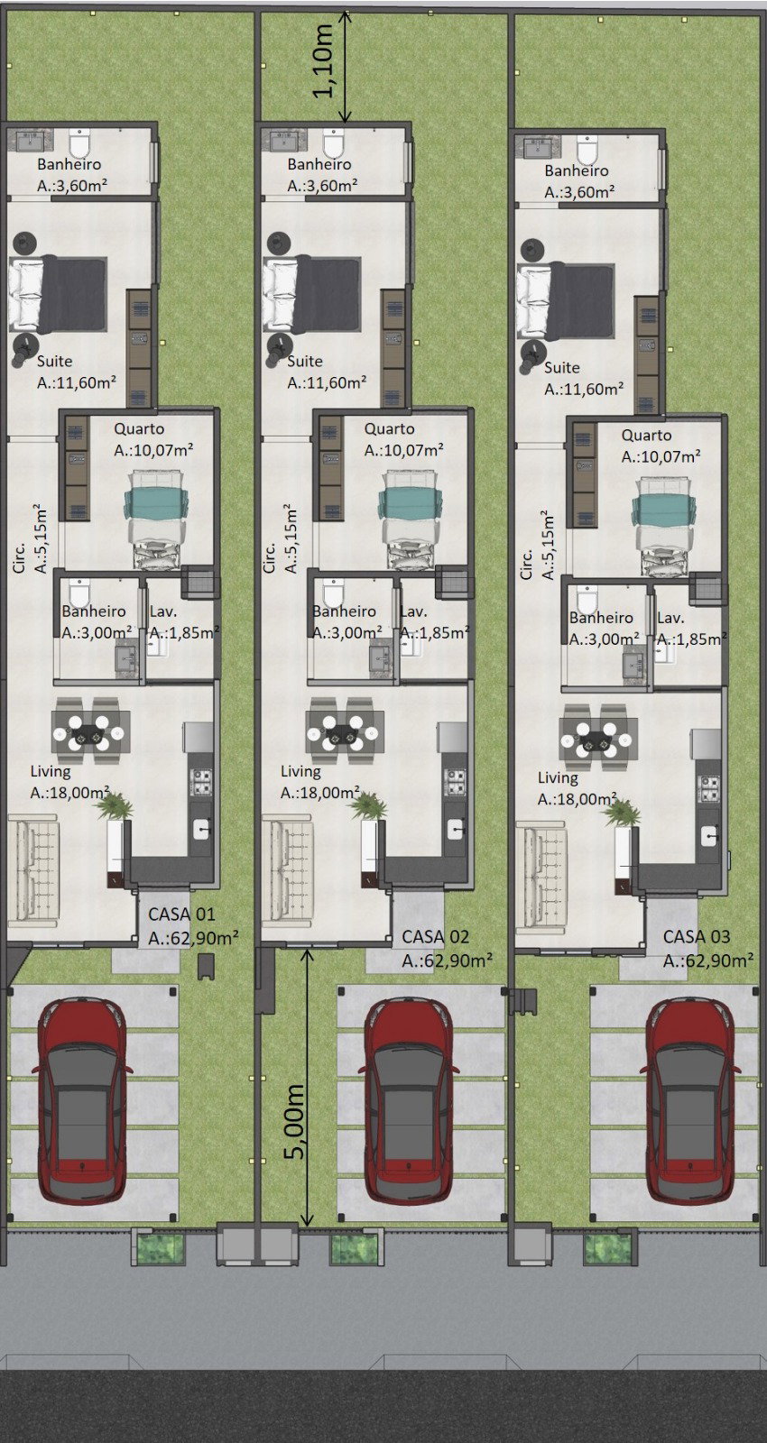 Planta 1 de Residencial Berlim