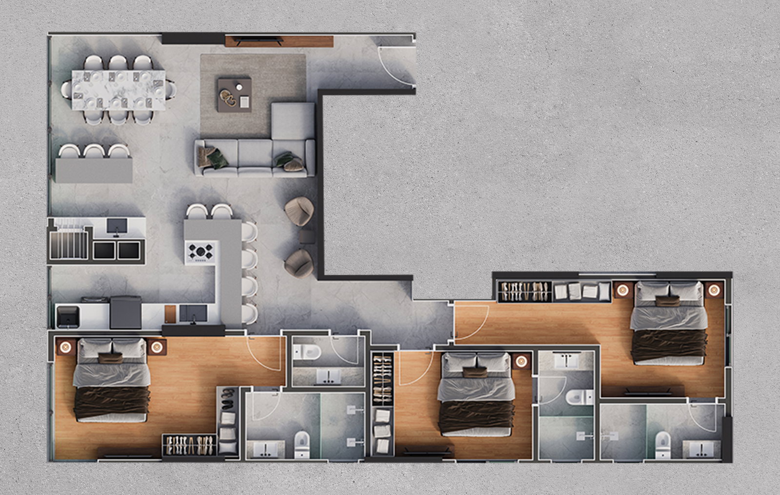 Planta 4 de Aventador Beach Tower