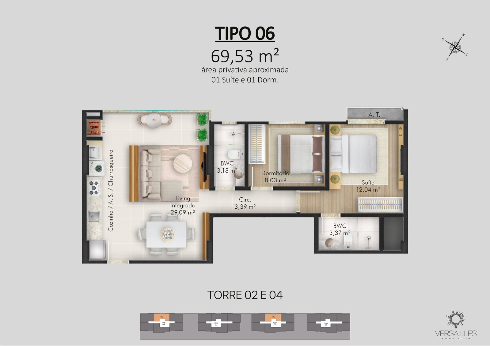 Planta 4 de Versailles Home Club
