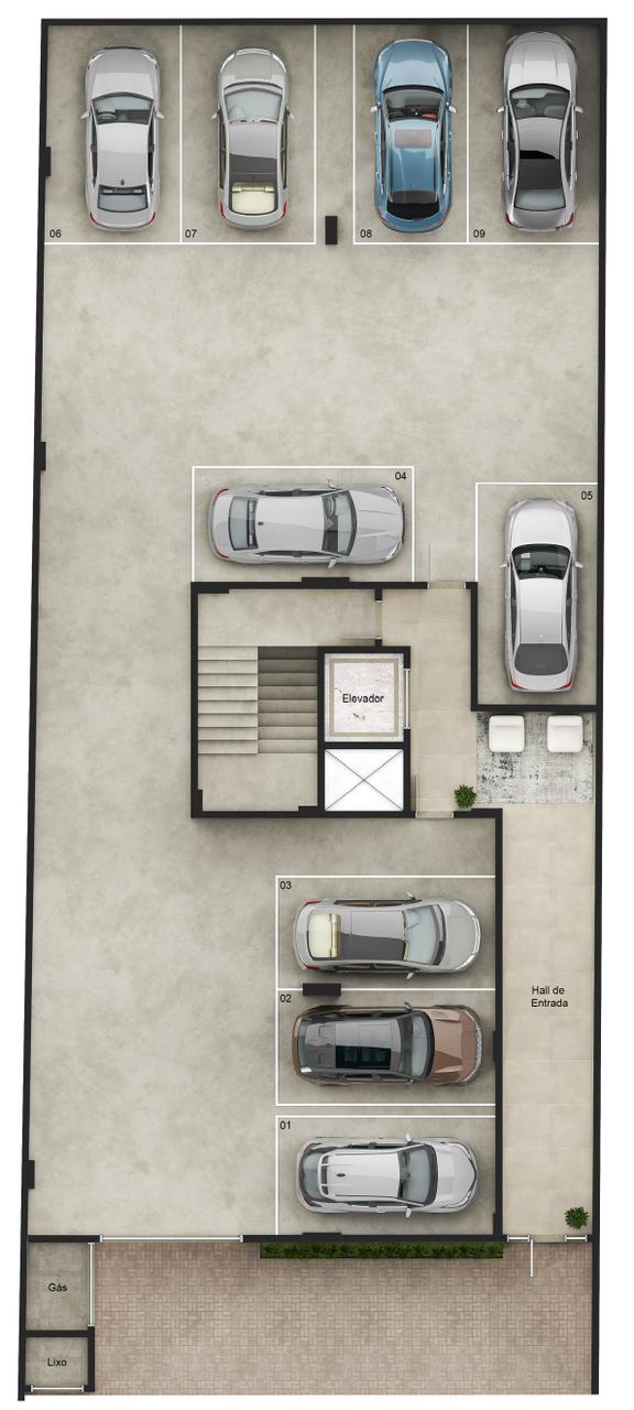Planta Garagem do Residencial Costa de La Luz