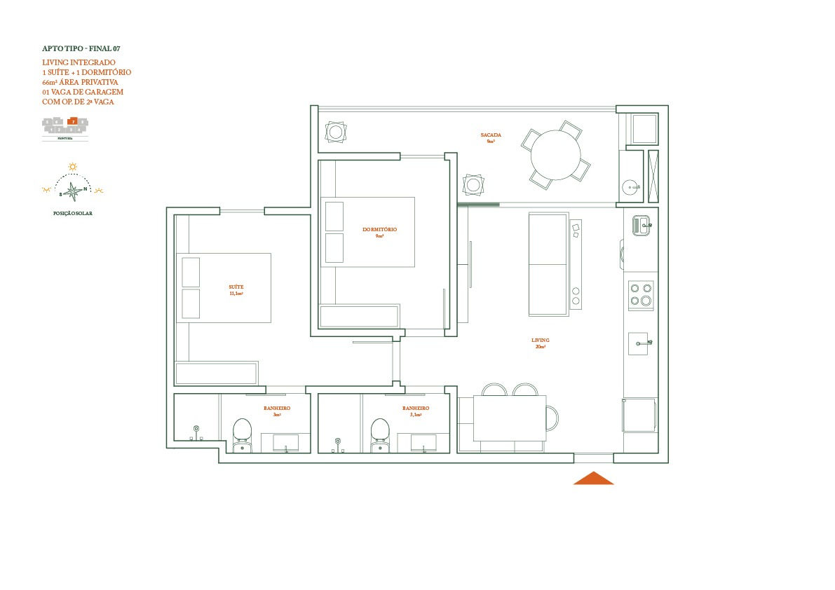 Planta 7 de Coral Way Residence