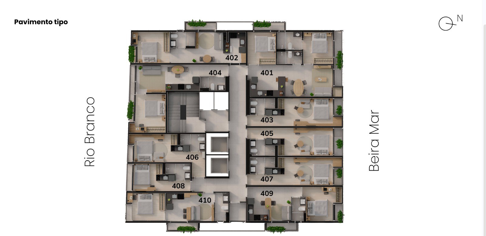 Planta 1 de Parkside Rio Branco