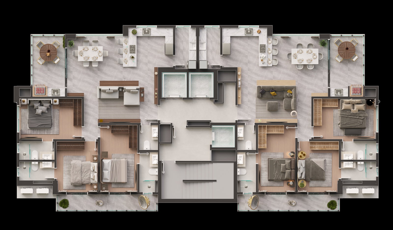 Planta 1 de Residencial Alipio Schirmann