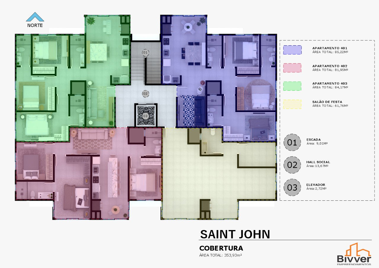 Planta 22 de Residencial Saint John