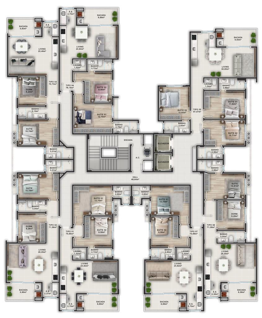 Planta 1 de Jardim Bom Sucesso