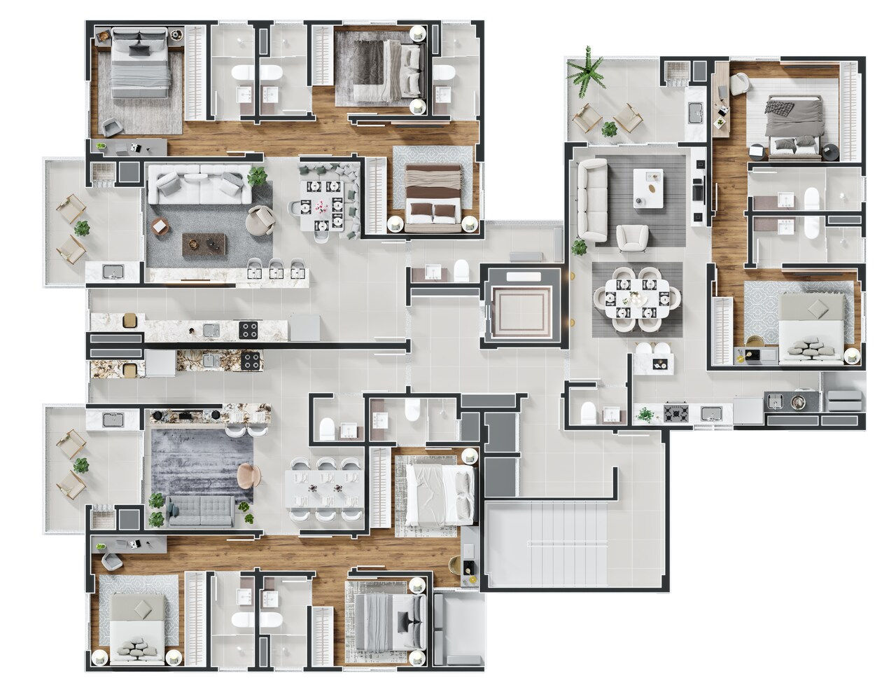 Planta Pavimento Tipo do Golden Green