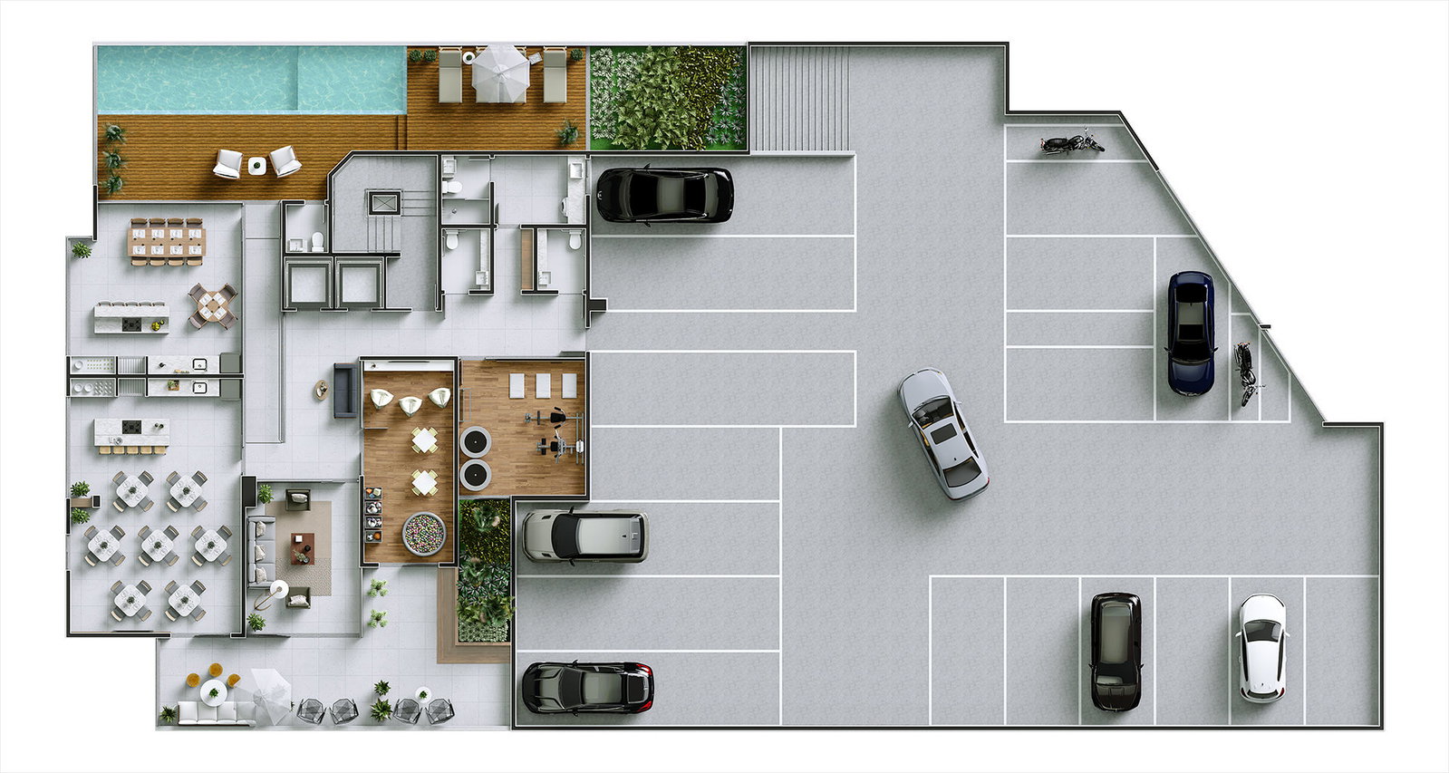 Planta Lazer · Garagem do Inside