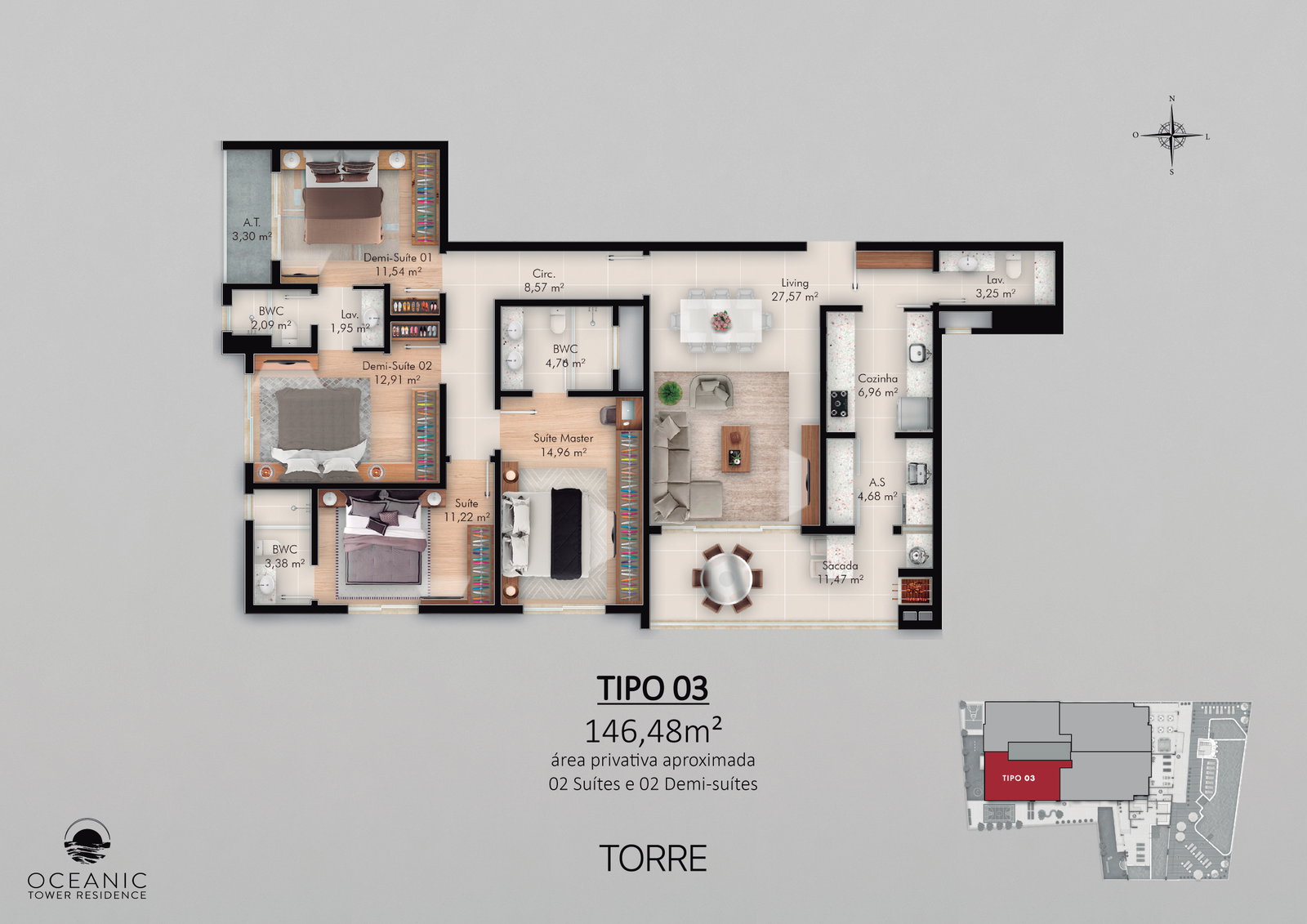 Planta 6 de Oceanic Tower Residence