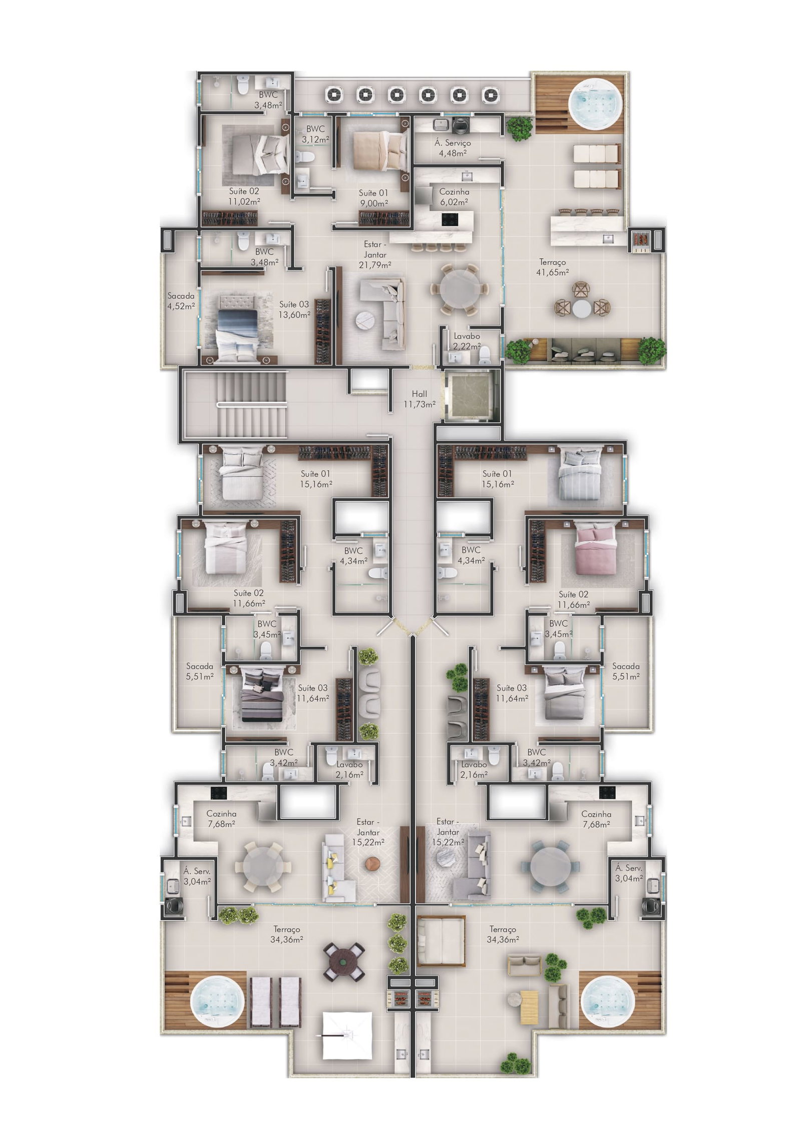 Planta 1 de Antúrios Residence