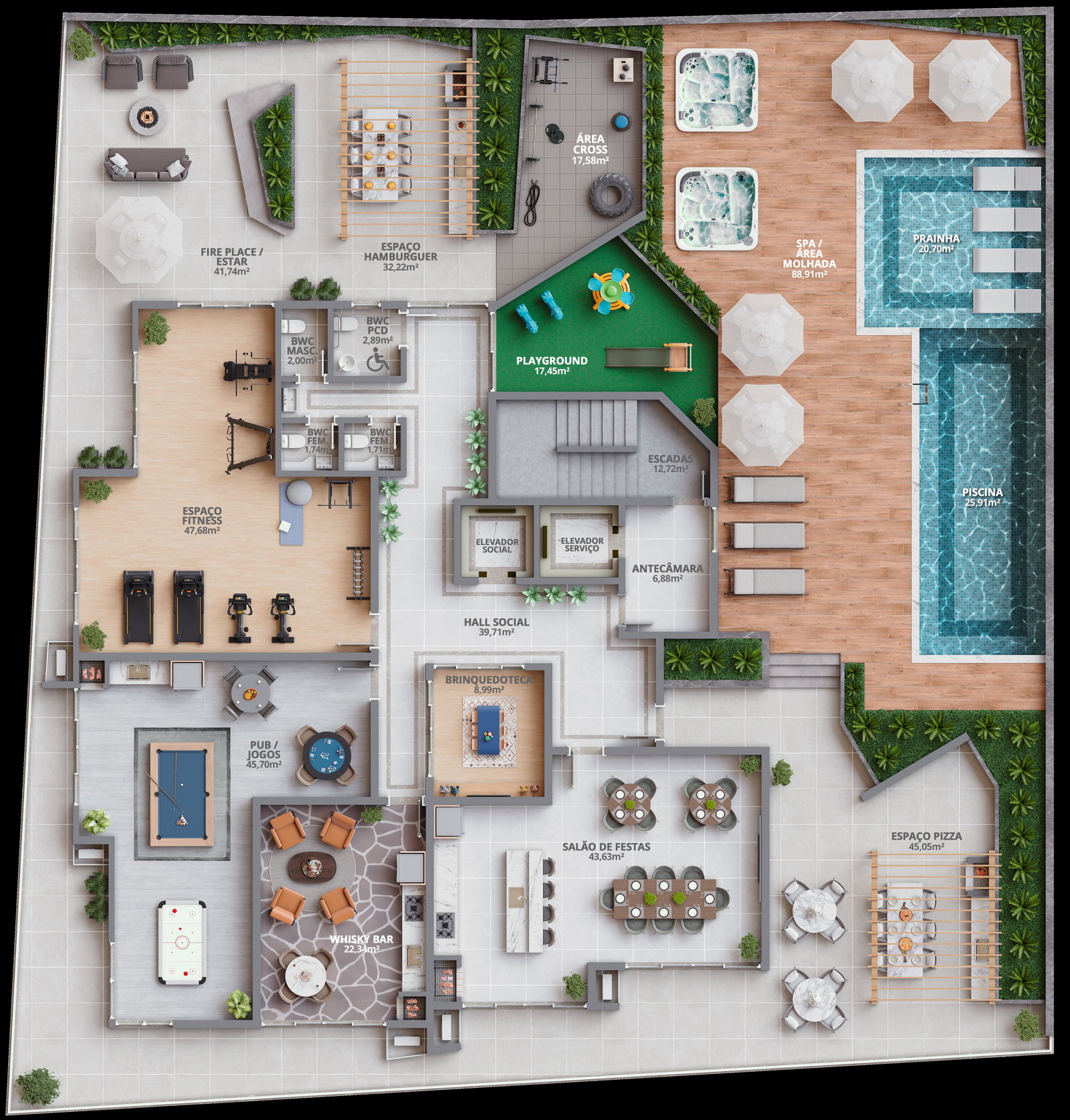 Planta 1 de Residencial Rock Studios