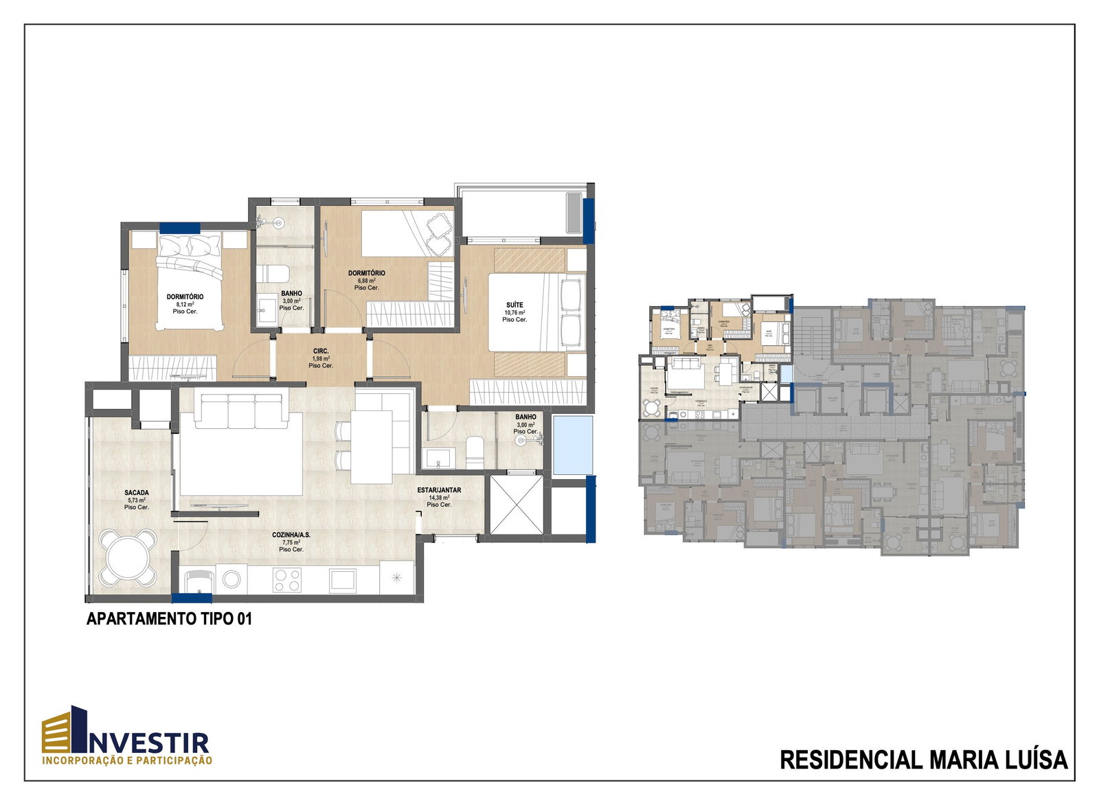 Planta 1 de Maria Luísa Residence