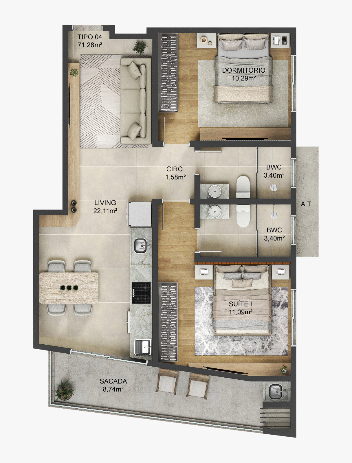 Planta 2 de Safira Residence