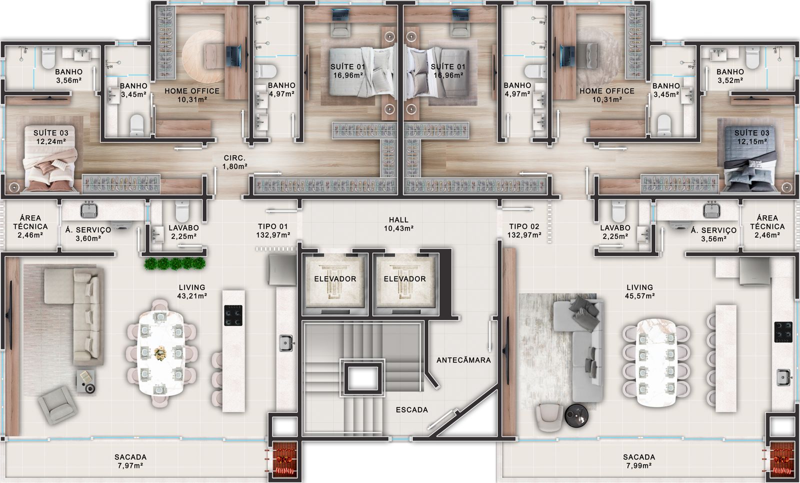 Planta 1 de Brava Eco Home