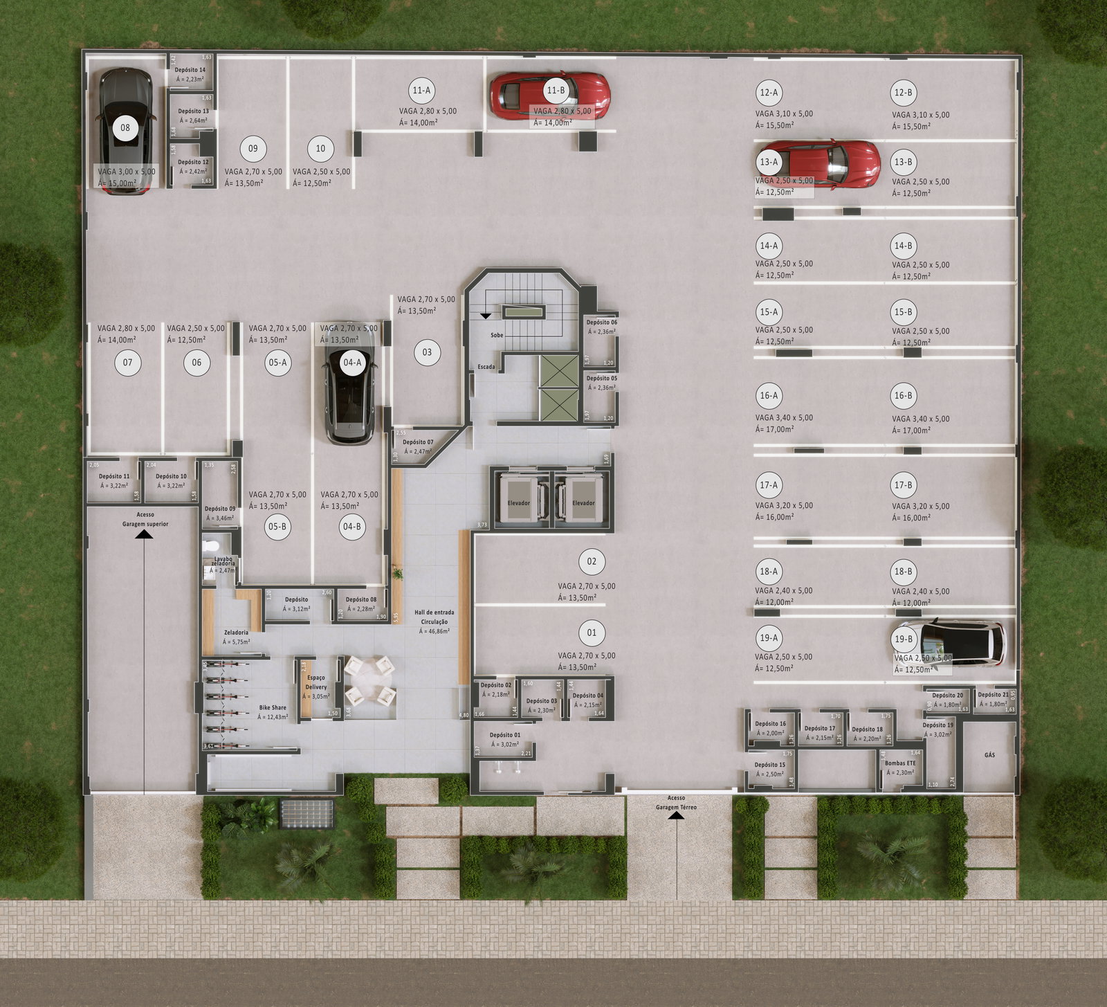 Planta Garagem · Térreo do Harmony Residence