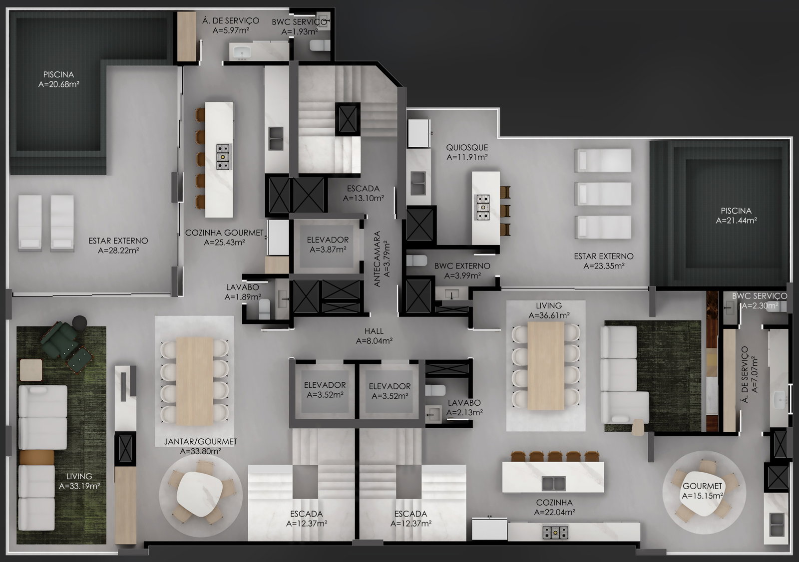 Planta 4 de Las Salinas Residences