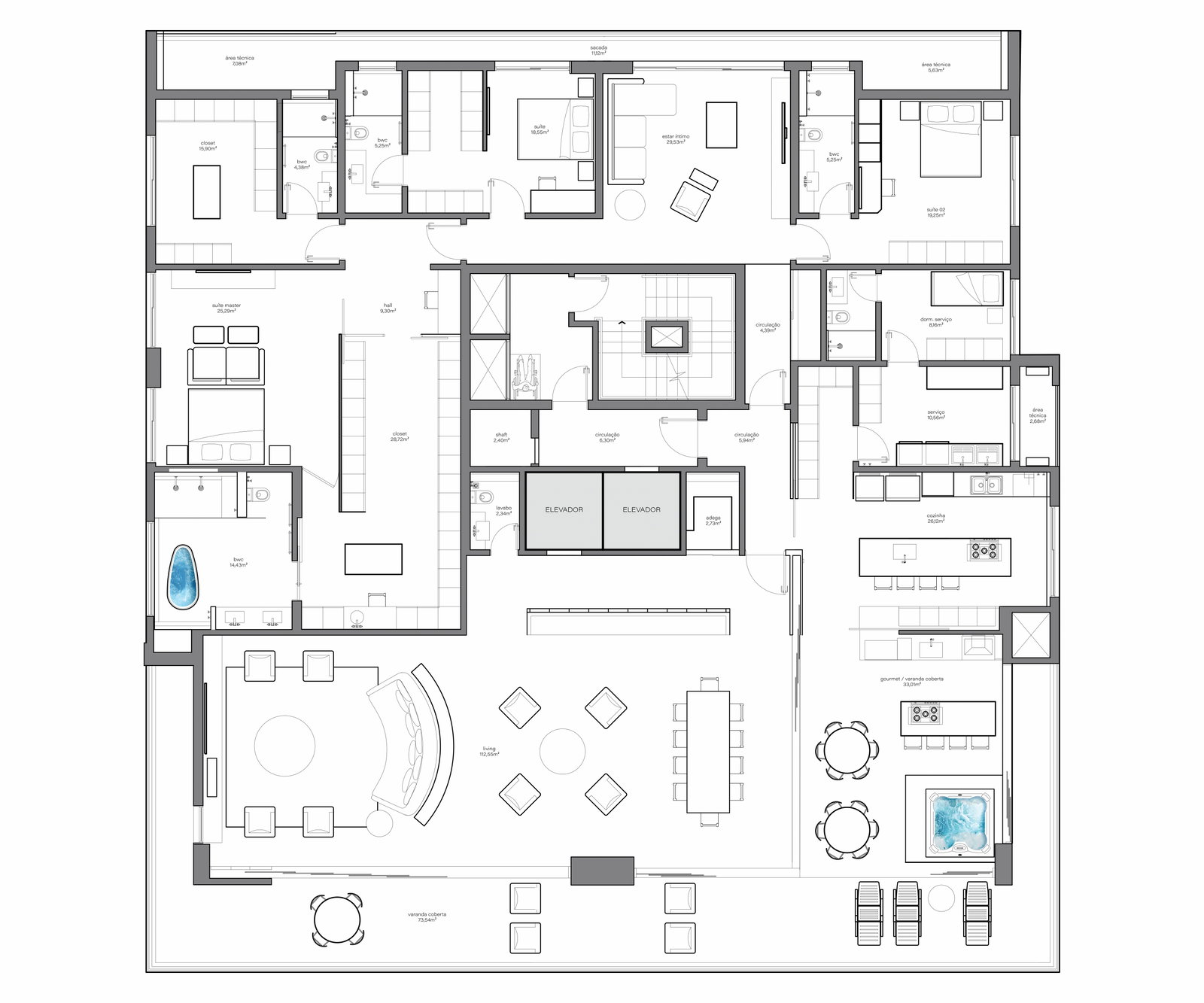 Planta 1 de Residencial San Thiago