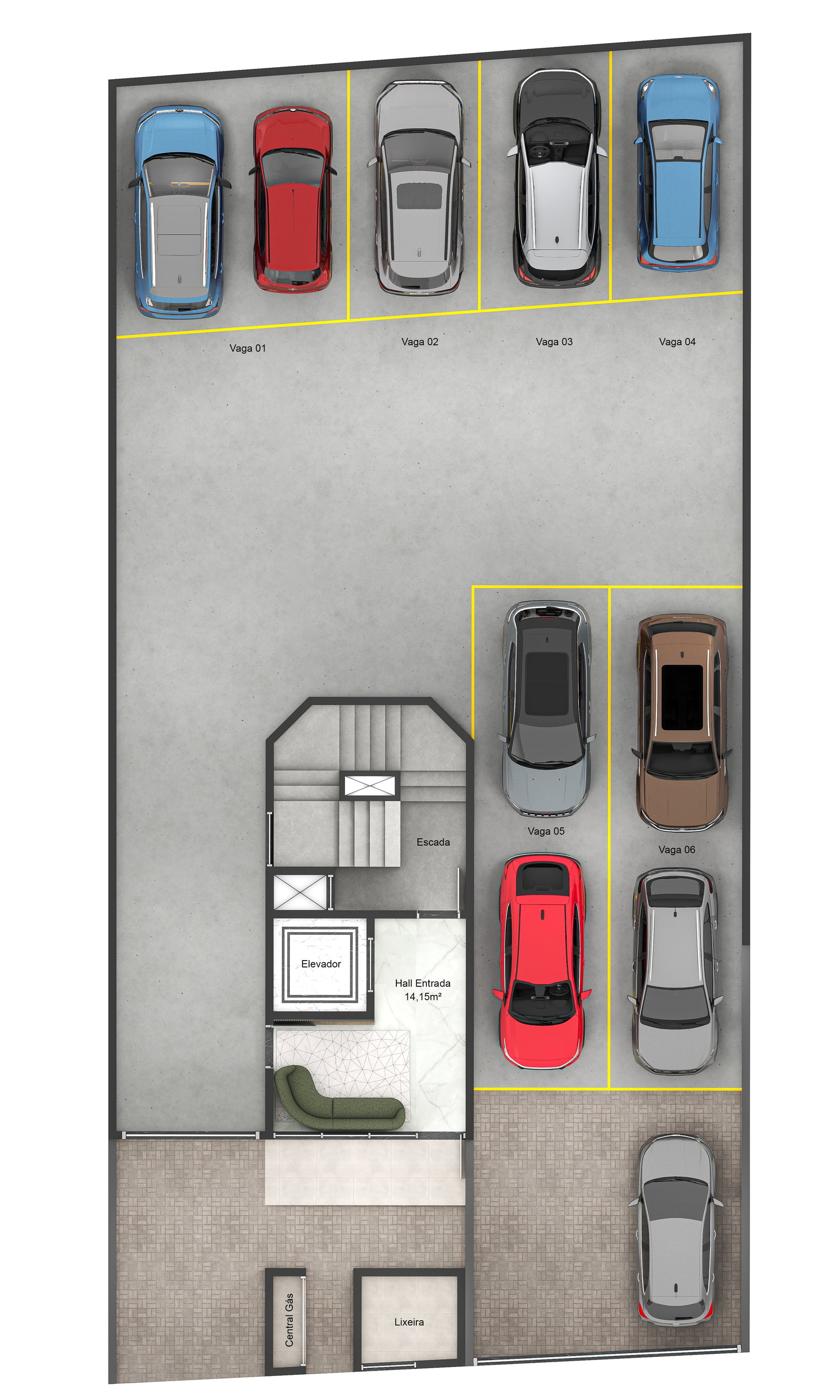 Planta Garagem do InBau Concept