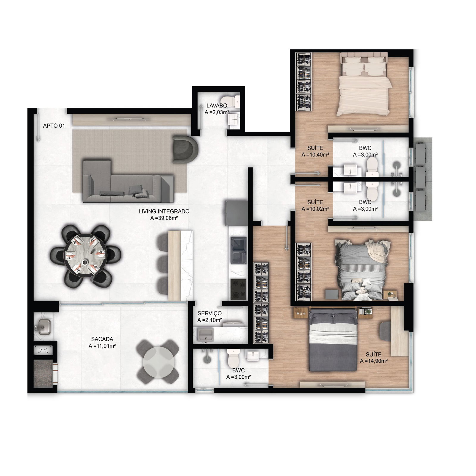 Planta Final 01 do MarAmar Residence