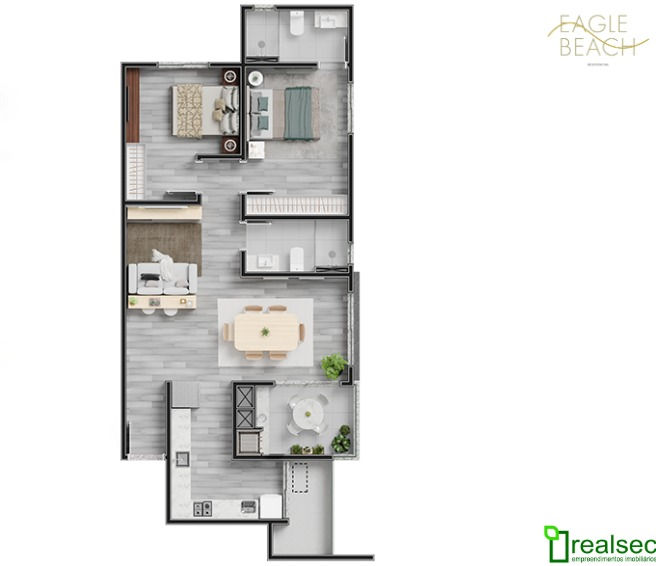 Planta 1 de Residencial Eagle Beach