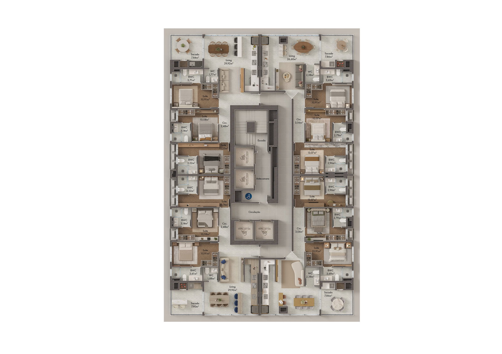Planta 3 de Terral Skyhome Club