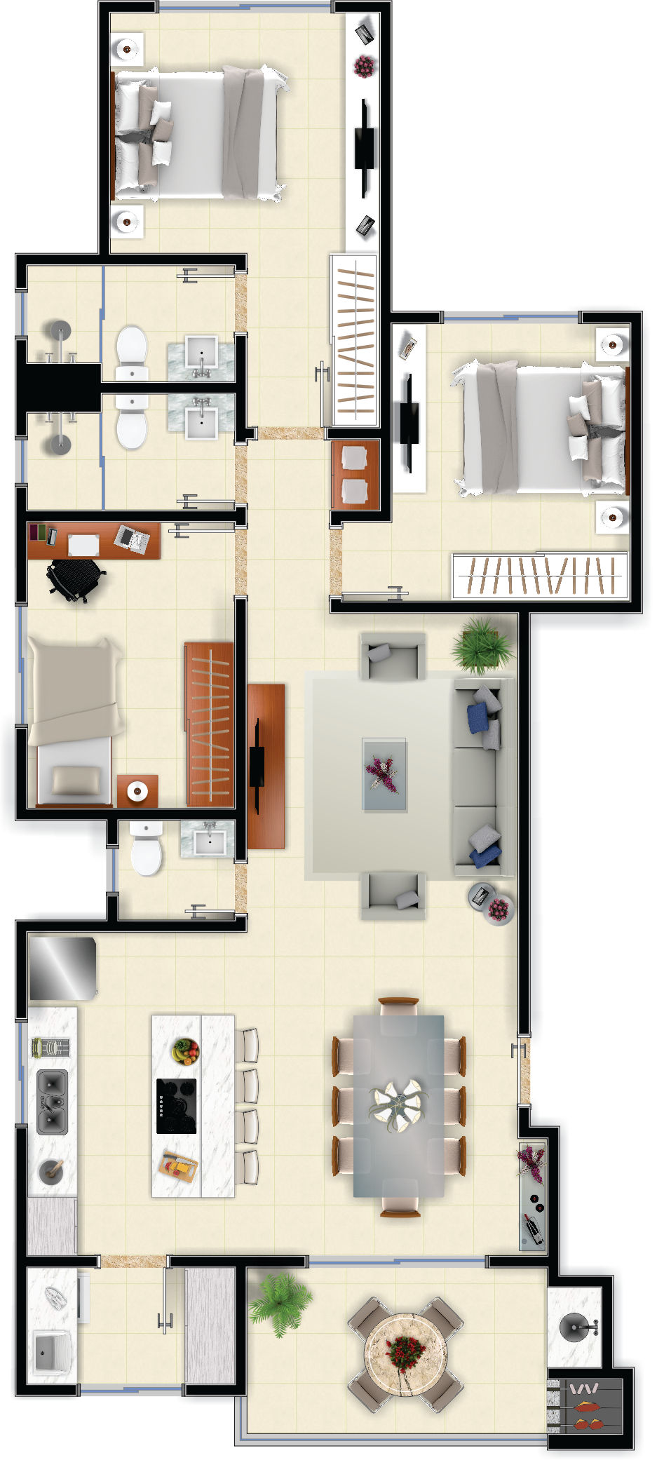 Planta 2 de Leblon Residence