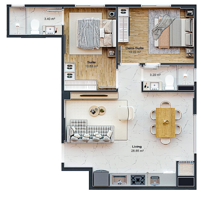 Planta 6 de Topazio Residence