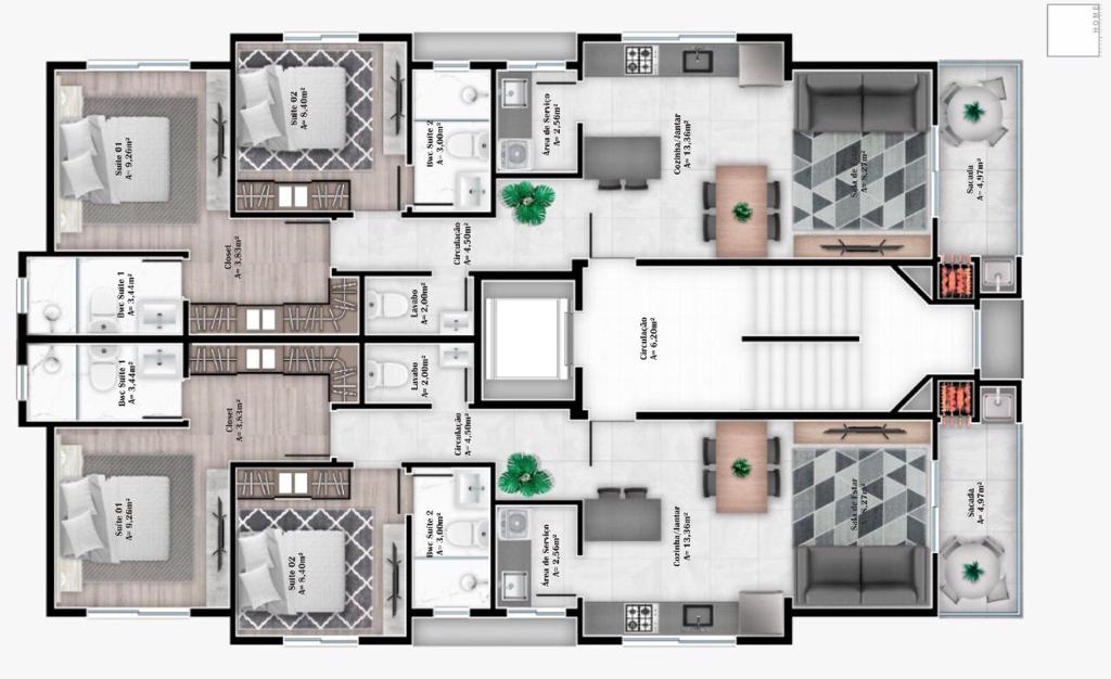 Planta 1 de Gold Coast Residence