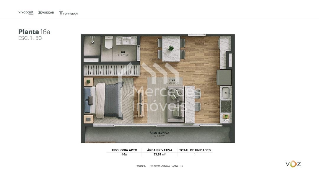 Foto 25 de Studio 1 dorm à venda · Viva Park, Porto Belo · VOZ · 74 m²