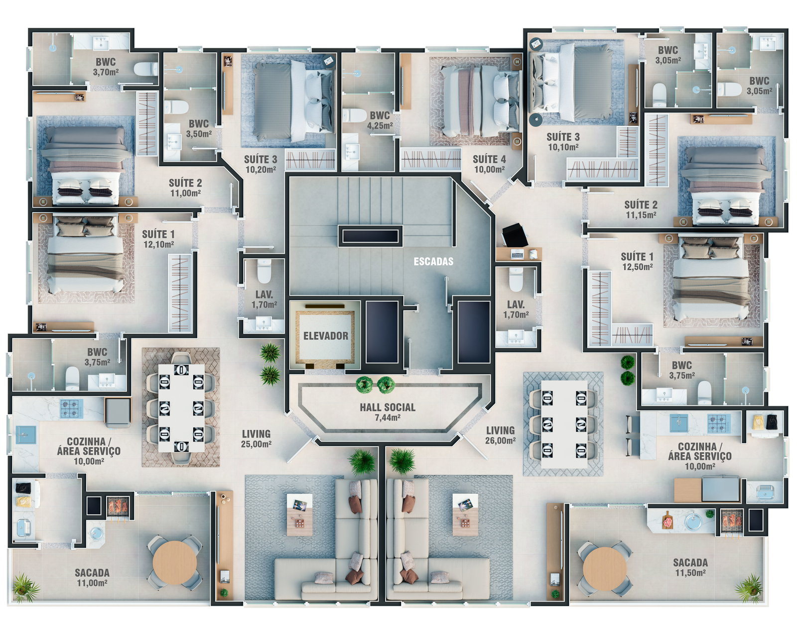 Planta 1 de Residencial Costa Amalfitana