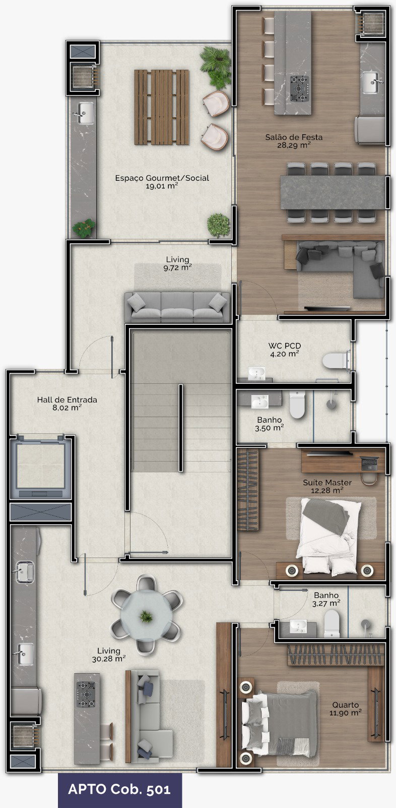 Planta 1 de Residencial Ilha de Gan