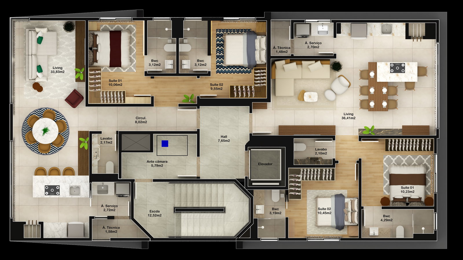 Planta 1 de Siesta Beach Residence