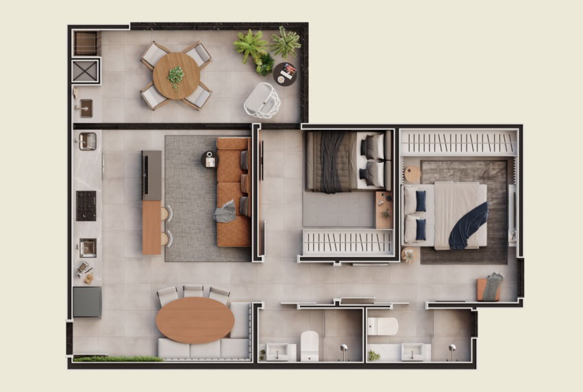 Planta 3 de Riverside Residence