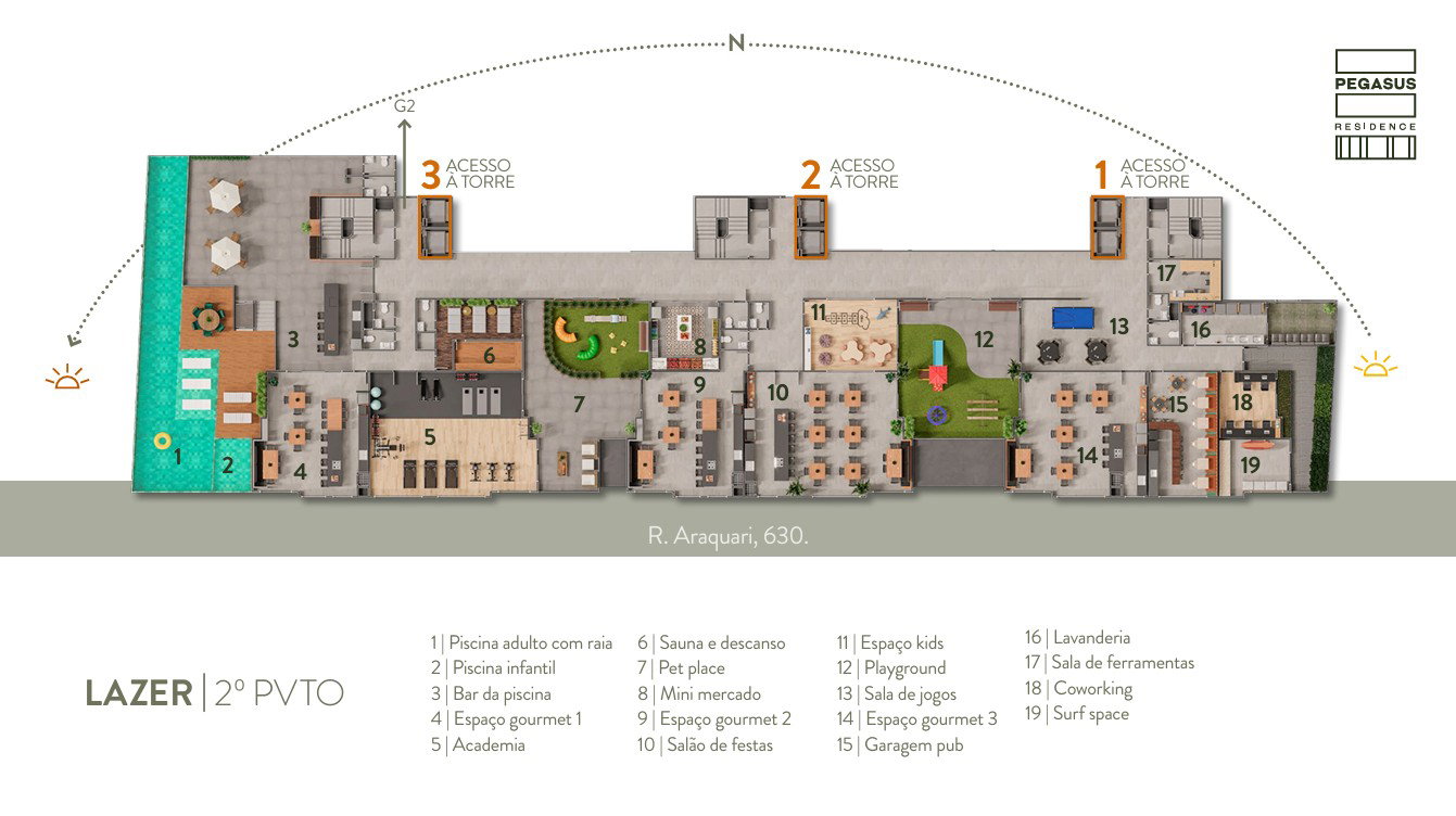 Planta 1 de Pegasus  Residence