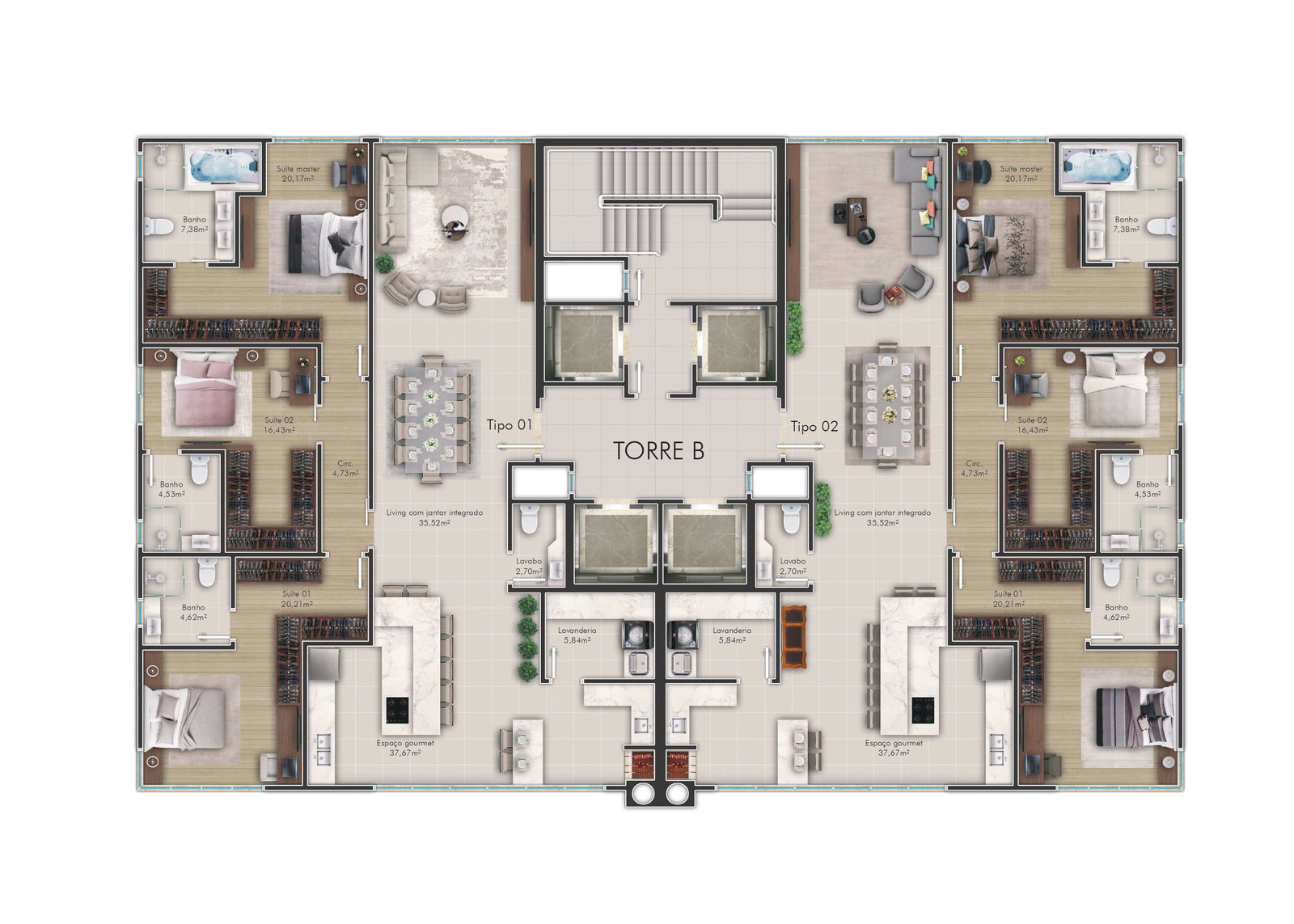 Planta 3 de Place D´Marselha