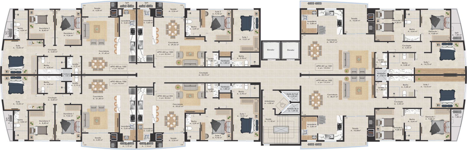 Planta 4 de L'Essence Home Club