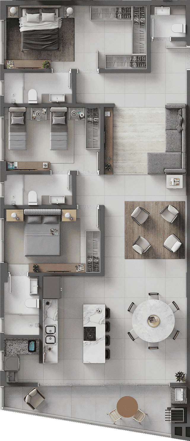 Planta 4 de Porto Bello - Torre A