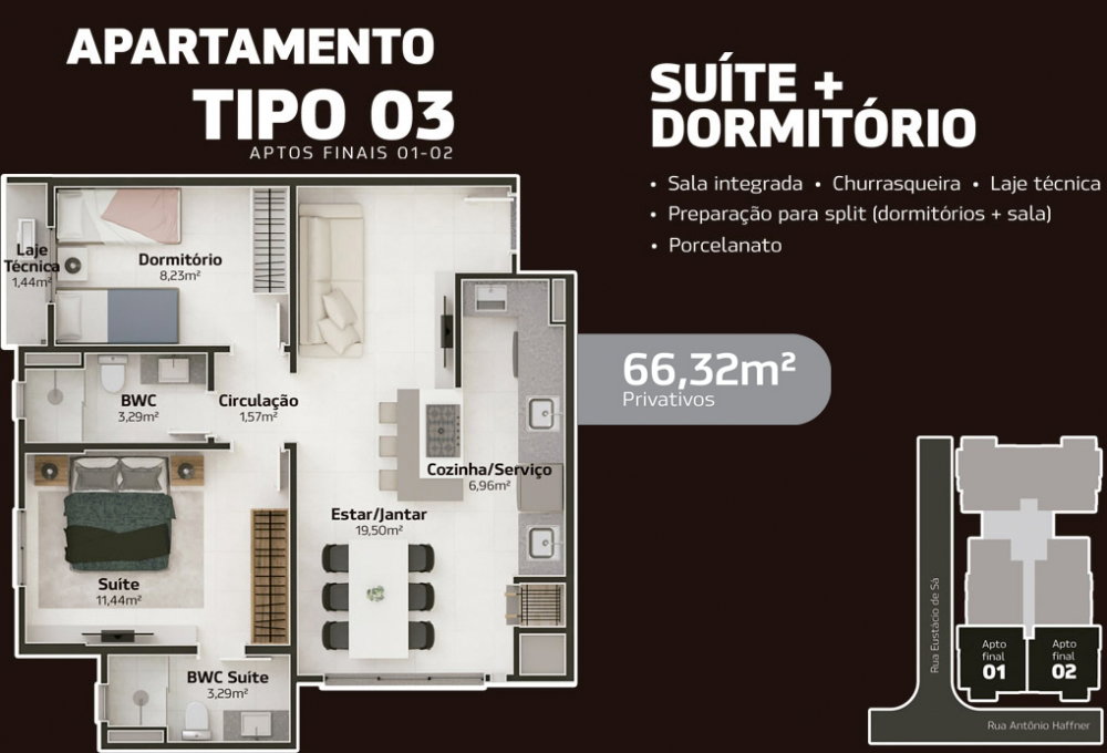 Planta 3 de Edifício Antônio Haffner